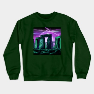 Stonehenge During a Mystical Lightning Storm Crewneck Sweatshirt